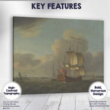 Dutch Golden Age Sailing Ship Coastal Harbour Scene Canvas Wall Art Print Decor Picture Ready to Hang