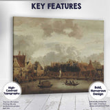 Historic Canal Town Waterfront Dutch Golden Age Painting Canvas Wall Art Print Decor Picture Ready to Hang