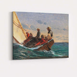 Traditional Sailing Boat Children Coastal Seascape Painting Canvas Wall Art Print Decor Picture Ready to Hang