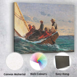 Traditional Sailing Boat Children Coastal Seascape Painting Canvas Wall Art Print Decor Picture Ready to Hang