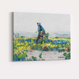 Sunlit Pumpkin Harvest Field Rural Farm Watercolour Painting Canvas Wall Art Print Decor Picture Ready to Hang