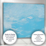 Soft Blue Ocean Abstract Seascape Minimalist Watercolour Artwork Canvas Wall Art Print Decor Picture Ready to Hang