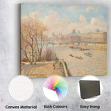 Paris Riverside Promenade Impressionist Urban Landscape Canvas Wall Art Print Decor Picture Ready to Hang