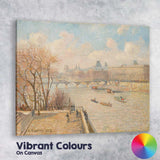 Paris Riverside Promenade Impressionist Urban Landscape Canvas Wall Art Print Decor Picture Ready to Hang