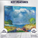 Dramatic Coastal Storm Seascape Expressive Oil Painting Canvas Wall Art Print Decor Picture Ready to Hang