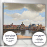 Dutch Harbour Waterfront Golden Age Maritime Painting Canvas Wall Art Print Decor Picture Ready to Hang