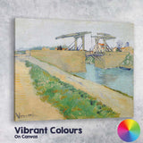 Pastel Canal Drawbridge Riverside Landscape Impressionist Painting Canvas Wall Art Print Decor Picture Ready to Hang