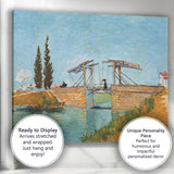 Sunny Riverside Drawbridge Countryside Waterway Impressionist Landscape Canvas Wall Art Print Decor Picture Ready to Hang