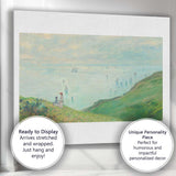 Soft Coastal Clifftop Sea View Impressionist Waterscape Canvas Wall Art Print Decor Picture Ready to Hang