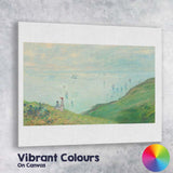 Soft Coastal Clifftop Sea View Impressionist Waterscape Canvas Wall Art Print Decor Picture Ready to Hang