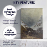 Snow Covered Mountain Valley Atmospheric Winter Landscape Canvas Wall Art Print Decor Picture Ready to Hang