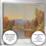 Autumn Mountain Lake Landscape Scenic Nature Painting Canvas Wall Art Print Decor Picture Ready to Hang