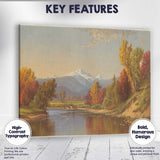 Autumn Mountain Lake Landscape Scenic Nature Painting Canvas Wall Art Print Decor Picture Ready to Hang