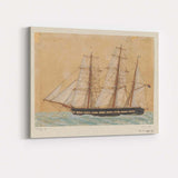 Detailed Dutch Clipper Ship Marine Watercolour Artwork Canvas Wall Art Print Decor Picture Ready to Hang
