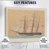 Detailed Dutch Clipper Ship Marine Watercolour Artwork Canvas Wall Art Print Decor Picture Ready to Hang