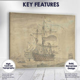 Historic Galleon Under Sail Maritime Watercolour Artwork Canvas Wall Art Print Decor Picture Ready to Hang