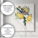 Antique Botanical Banana Plant And Tropical Bird Natural History Illustration Canvas Wall Art Print Decor Picture Ready to Hang