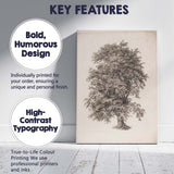 Antique Oak Tree Engraving Botanical Woodland Illustration Canvas Wall Art Print Decor Picture Ready to Hang