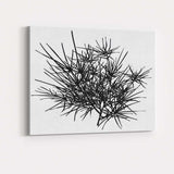 Minimalist Pine Needle Botanical Silhouette Watercolour Design Canvas Wall Art Print Decor Picture Ready to Hang