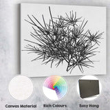 Minimalist Pine Needle Botanical Silhouette Watercolour Design Canvas Wall Art Print Decor Picture Ready to Hang