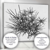 Minimalist Pine Needle Botanical Silhouette Watercolour Design Canvas Wall Art Print Decor Picture Ready to Hang