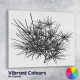 Minimalist Pine Needle Botanical Silhouette Watercolour Design Canvas Wall Art Print Decor Picture Ready to Hang