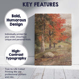 Autumn Woodland Trees Orange Foliage Countryside Landscape Canvas Wall Art Print Decor Picture Ready to Hang