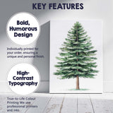 Watercolour Evergreen Fir Tree Botanical Woodland Nature Illustration Canvas Wall Art Print Decor Picture Ready to Hang