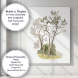Elegant Watercolour Garden Trees Nature Landscape Canvas Wall Art Print Decor Picture Ready to Hang