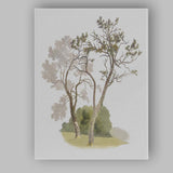 Elegant Watercolour Garden Trees Nature Landscape Canvas Wall Art Print Decor Picture Ready to Hang