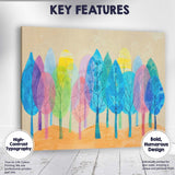 Colourful Abstract Woodland Forest Watercolour Collage Canvas Wall Art Print Decor Picture Ready to Hang