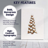 Snow Covered Evergreen Tree Winter Woodland Illustration Canvas Wall Art Print Decor Picture Ready to Hang