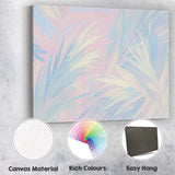 Pastel Tropical Leaf Abstract Watercolour Pattern Canvas Wall Art Print Decor Picture Ready to Hang