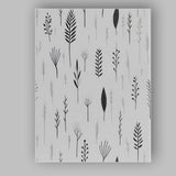 Whimsical Woodland Tree Motif Repeat Pattern Black and Mustard Yellow Canvas Wall Art Print Decor Picture Ready to Hang