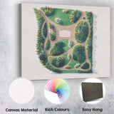 Formal Garden Landscape Plan Watercolour Design Illustration Canvas Wall Art Print Decor Picture Ready to Hang