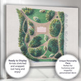 Formal Garden Landscape Plan Watercolour Design Illustration Canvas Wall Art Print Decor Picture Ready to Hang