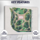 Formal Garden Landscape Plan Watercolour Design Illustration Canvas Wall Art Print Decor Picture Ready to Hang