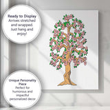 Pink Blossom Tree Decorative Floral Botanical Illustration Canvas Wall Art Print Decor Picture Ready to Hang