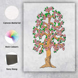 Pink Blossom Tree Decorative Floral Botanical Illustration Canvas Wall Art Print Decor Picture Ready to Hang