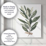 Elegant Green Olive Leaf Botanical Study Canvas Wall Art Print Decor Picture Ready to Hang