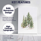 Snowy Evergreen Forest Woodland Watercolour Nature Landscape Canvas Wall Art Print Decor Picture Ready to Hang