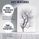 Frost Covered Winter Bare Tree Silhouette Woodland Nature Canvas Wall Art Print Decor Picture Ready to Hang