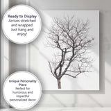 Frost Covered Winter Bare Tree Silhouette Woodland Nature Canvas Wall Art Print Decor Picture Ready to Hang