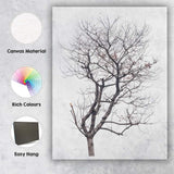 Frost Covered Winter Bare Tree Silhouette Woodland Nature Canvas Wall Art Print Decor Picture Ready to Hang