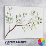 Watercolour Eucalyptus Branch Botanical Green Foliage Nature Illustration Canvas Wall Art Print Decor Picture Ready to Hang