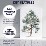 Snowy Pine Tree Winter Woodland Watercolour Nature Illustration Canvas Wall Art Print Decor Picture Ready to Hang