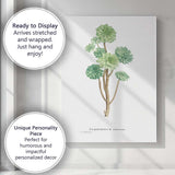 Antique Sempervivum Arboreum Botanical Plant Illustration Canvas Wall Art Print Decor Picture Ready to Hang