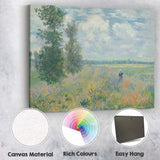 Impressionist Wildflower Meadow Landscape Claude Monet Style Canvas Wall Art Print Decor Picture Ready to Hang